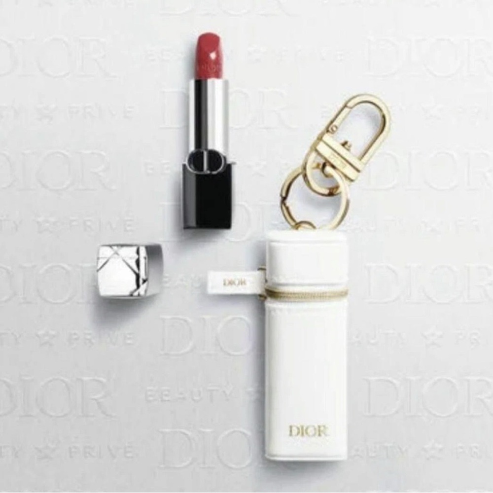 Dior Rouge Lipstick with Elegant White Case
